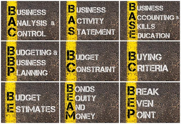 Photo collage of Business Acronyms — Stock Photo, Image