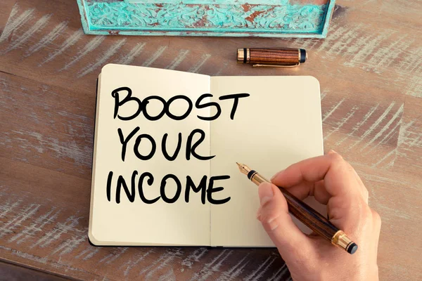 Ručně psaný text zvýšit vaše příjmy — Stock fotografie