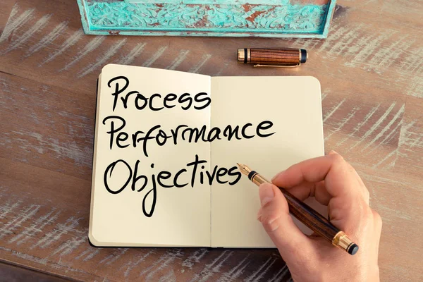 Handwritten text Process Performance Objectives — Stock Photo, Image