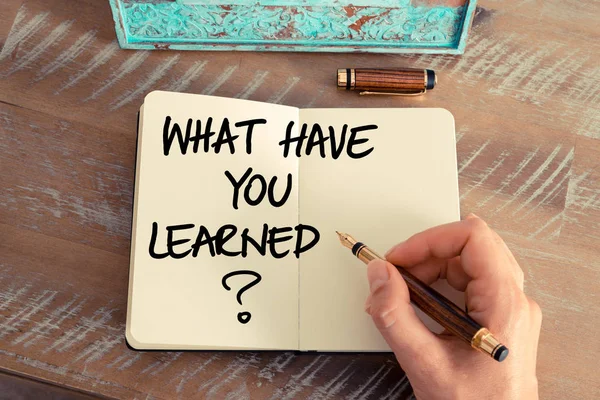 Pregunta ¿Qué has aprendido?  ? —  Fotos de Stock
