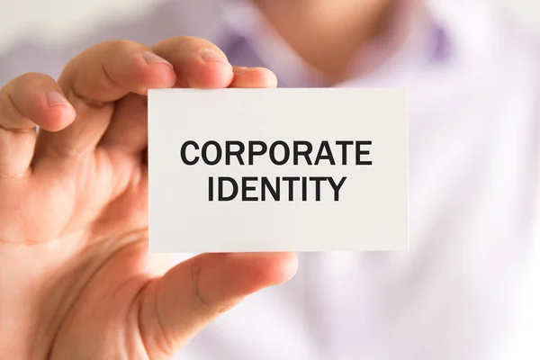 Kaart met tekst Corporate Identity — Stockfoto