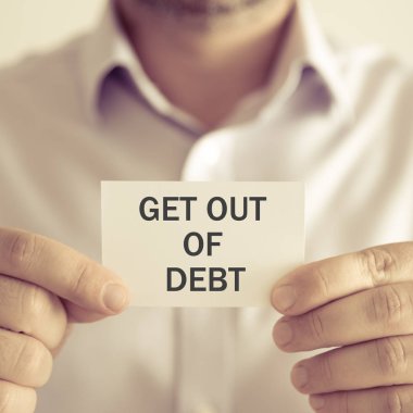 Tutan işadamı borç mesaj kart dışarı almak