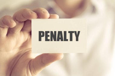 Ceza mesaj kart tutan işadamı