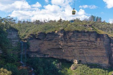 Scenic Skyway over Jamison Valley and Katoomba Falls in Katoomba, Australia clipart