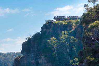 Jamison Valley and Echo Point lookout in Katoomba, Australia clipart