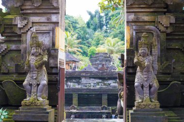 Tirta Empul Hindu Balinese Tapınağı kutsal kaynak suyu Bali, Endonezya