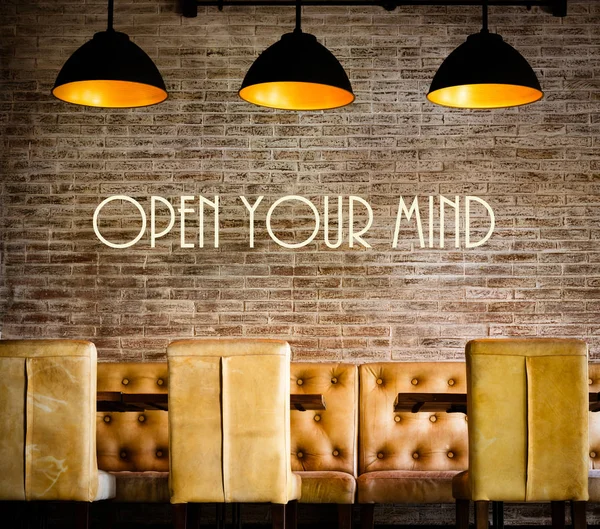 Open Your Mind motivační zprávy — Stock fotografie