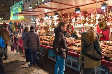 Noel pazarı Düsseldorf şehir '