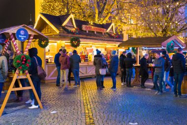 Noel pazarı Düsseldorf şehir '