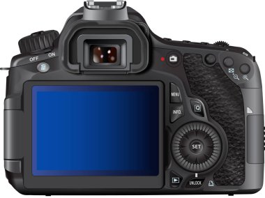 Dijital fotoğraf kamera arkadan görünüm