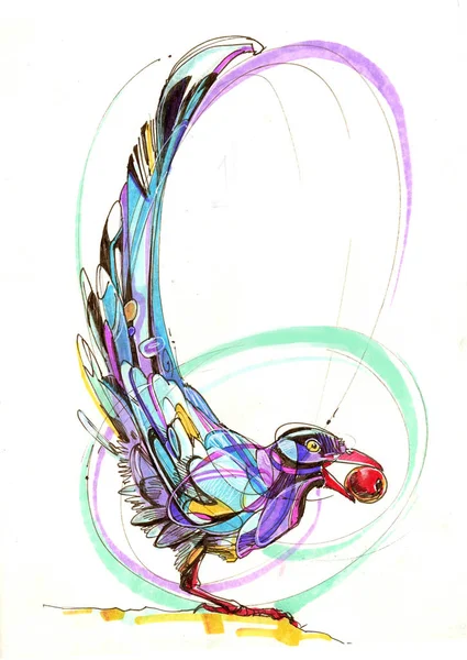 Ptak Sroka. Jay — Zdjęcie stockowe