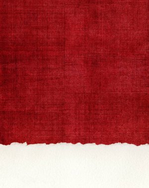 Deckled Paper Edge on Red Cloth clipart