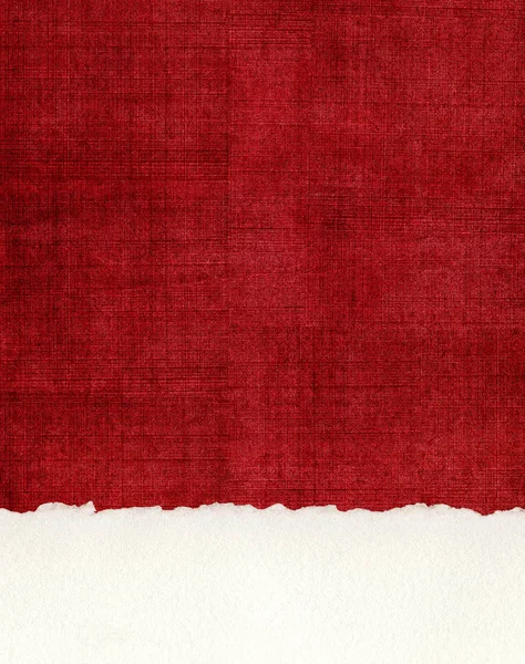 Deckled Paper Edge on Red Cloth Stock Picture