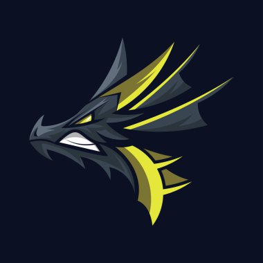 ejderha sporu oyun logosu şablonu