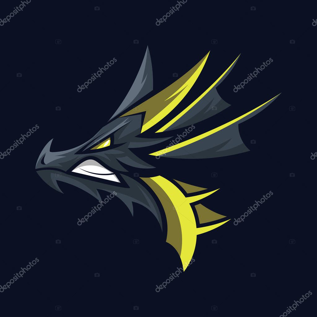 Dragon sport gaming mascot logo template