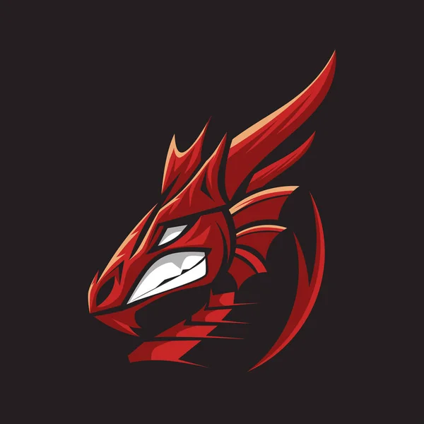 Dragon Sport Gaming Maskottchen Logo Vorlage — Stockvektor