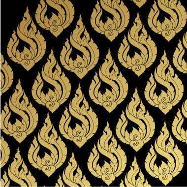 Geleneksel Tayland tarzı vektör çizimi.