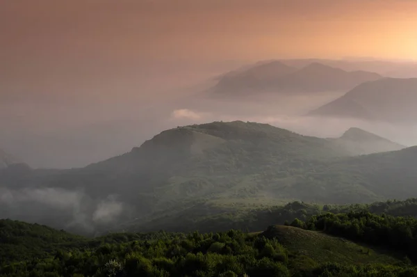 Beautiful Sunset Crimean Mountains — Stock Photo, Image