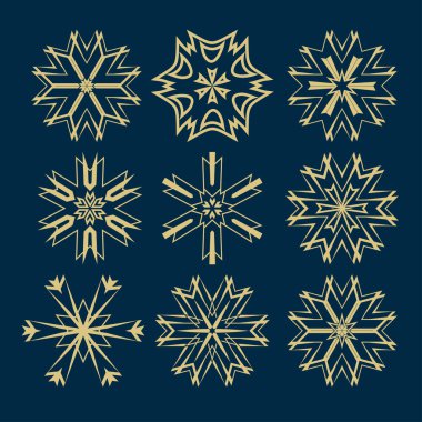 kar tanesi simgeler vektör koleksiyonu.