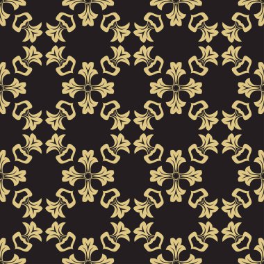 Kusursuz altın ve siyah çiçekli arka plan.