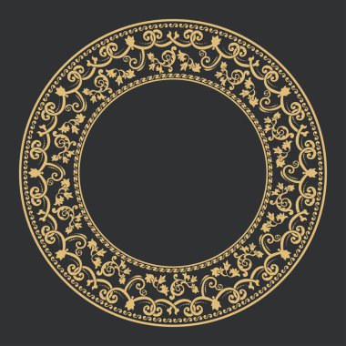 Yuvarlak dekoratif barok süsü.
