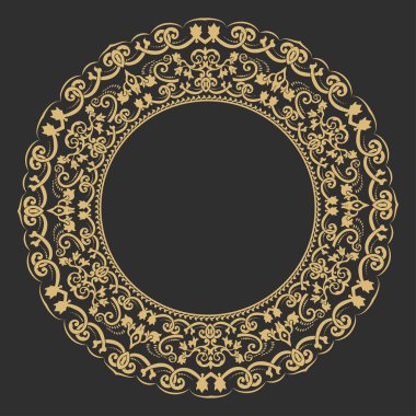 Yuvarlak dekoratif barok süsü.