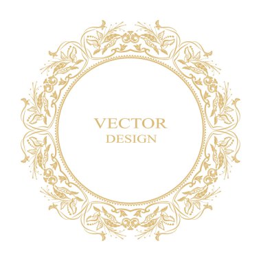 Yuvarlak dekoratif barok süsü.