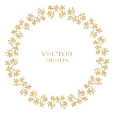 Yuvarlak dekoratif barok süsü.