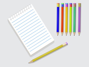 A notebook in a strip with