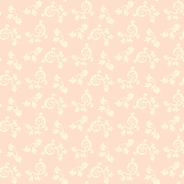 Безшовні Барокові Шпалери Біло Рожевий Квітковий Орнамент Тканини Шпалер Пакетів — стоковий вектор