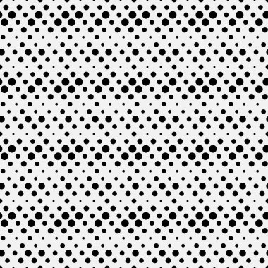 Soyut, kusursuz arkaplan vektörü. Tek renkli bezelye deseni. Küçük ve daha çarpık daireler. Kapağın, duvar kağıdının, posterin, ambalajın grafiksel tasarımı