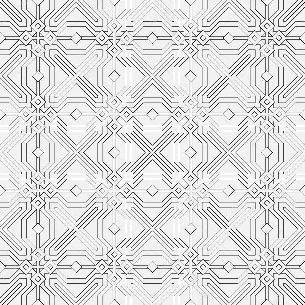 Seamless vector the template consisting of  rhombuses of the different sizes. An abstract background from the thin line for design of the card, a cover, a flyer.