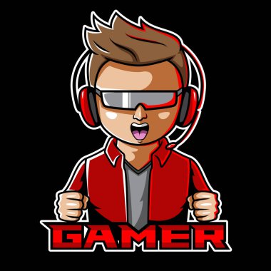 Oyuncu Esport Maskot Logosu Tasarımı