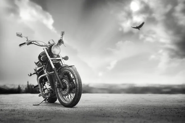 Freedom Motorbike Unter Dem Himmel — Stockfoto