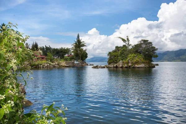 Vue Paysage Sur Lac Toba Île Sumatra Indonésie — Photo