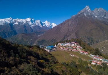  Tengboche monastery in Nepal, way to Mount Everest clipart