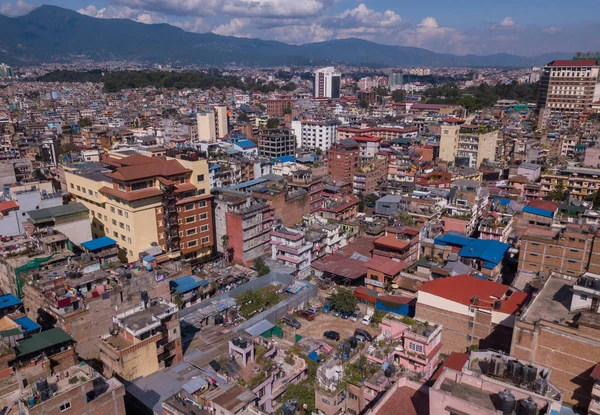 Aerial Acima Cidade Katmandu Nepal — Fotografia de Stock