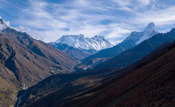 Mont Everest Montagne Haute Populaire Chaîne Montagnes Népal — Photo