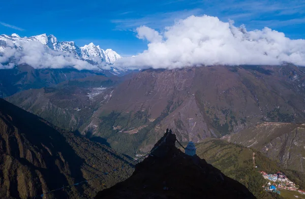 Menschen Auf Dem Gipfel Himalaya Gebirge — Stockfoto