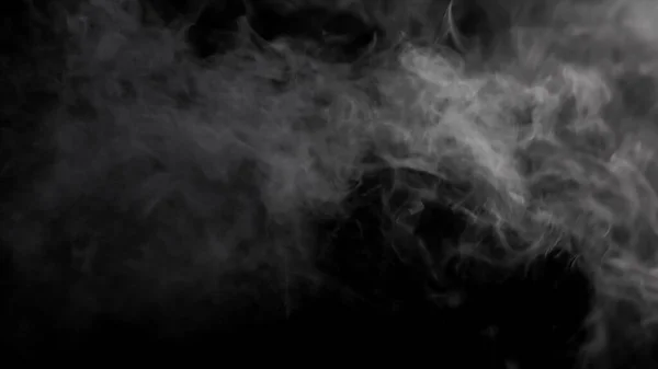 Mist Mist Nevel Rook Zwarte Achtergrond — Stockfoto