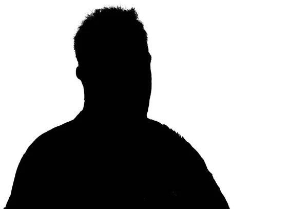 Male Person Silhouette White — Stock Photo, Image