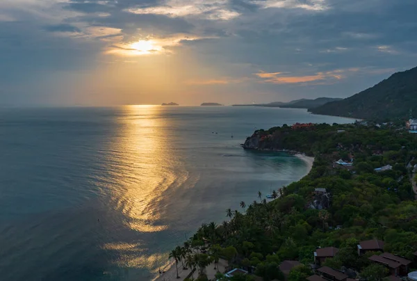 Paesaggio Tropicale Nel Tempo Del Tramonto Isola Koh Phangan Thailandia — Foto Stock