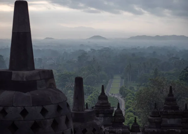 Chrám Borobudur Yogyakarta Jávský Ostrov Indonésie — Stock fotografie