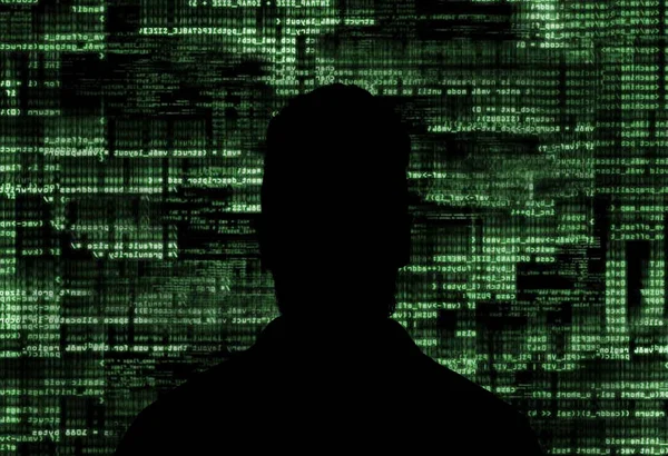 Cyber Хакер Атакує Дані Безпечного Хакерського Інтерфейсу — стокове фото
