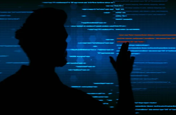 Siber Hacker Saldırısı Verileri Güvenli Hackleme Arayüzü — Stok fotoğraf