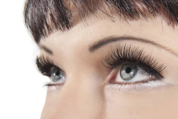 Eyes with extended eyelashes — Stock Photo, Image