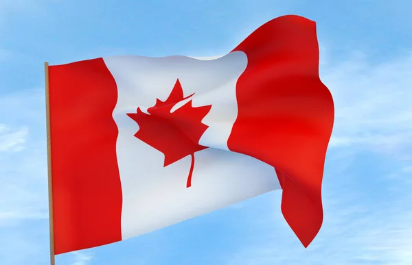 Bandeira nacional do Canadá — Fotografia de Stock