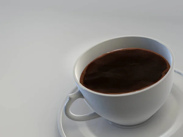 Una taza de café en un platillo. — Foto de Stock