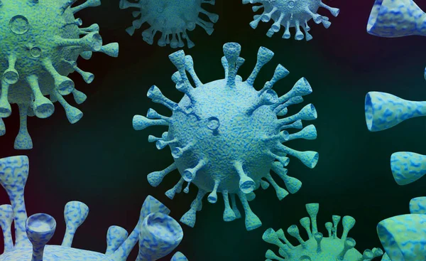 Virus or coronavirus abstraction. 3d render — Stock Photo, Image