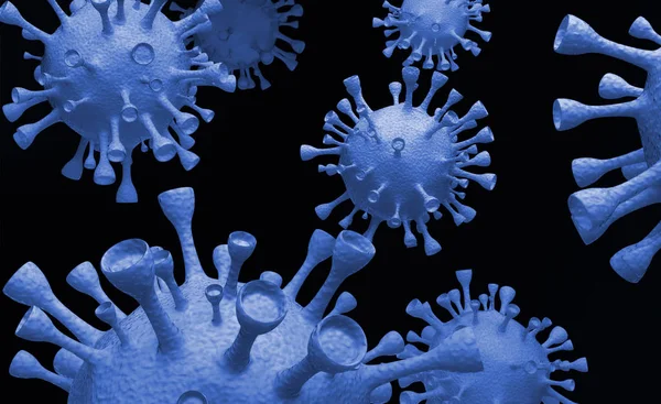 Abstraksjon av virus eller coronavirus. 3d gjengitt – stockfoto